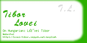 tibor lovei business card